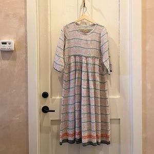 Eka Linen Turkey Dress Stripe